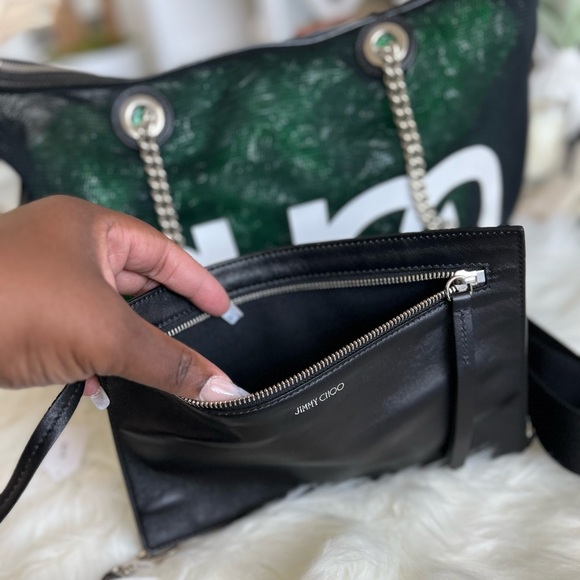 JIMMY CHOO Mesh Tote Bag w/ COA~NWOT🔥😍 - Picture 11 of 17